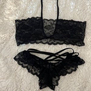 Black Lace Lingerie Set